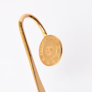 極美品 CHROME HEARTS クロムハーツ BOOK MARKER ANGEL MEDAL ブックマーク エンジェルメダル ダイヤモンド 約28.03g 22k ゴールド 中古 4a007285
