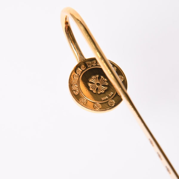 極美品 CHROME HEARTS クロムハーツ BOOK MARKER ANGEL MEDAL ブックマーク エンジェルメダル ダイヤモンド 約28.03g 22k ゴールド 中古 4a007285