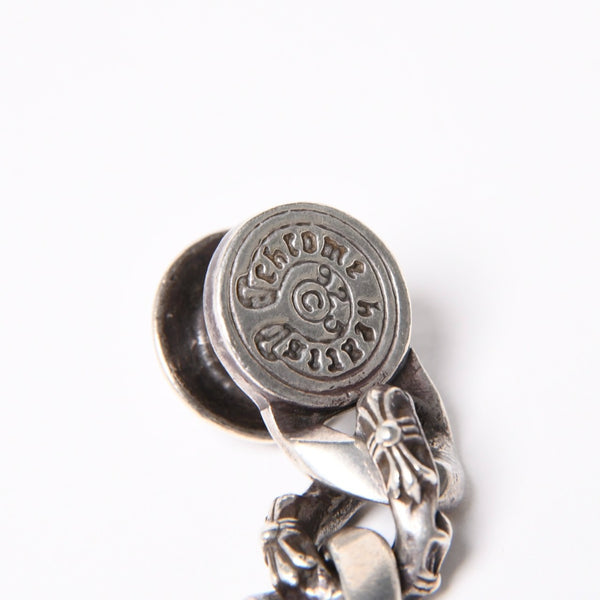極美品 CHROME HEARTS オールド ファンシーリンク クリップ チョーカー ネックレス メンズ シルバーSV925 重量約195.7g 中古 4a007324