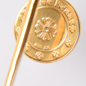 極美品 CHROME HEARTS クロムハーツ BOOK MARKER ANGEL MEDAL ブックマーク エンジェルメダル ダイヤモンド 約28.03g 22k ゴールド 中古 4a007285