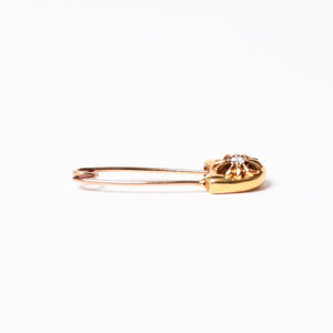 極美品 CHROME HEARTS クロムハーツ 22K パヴェダイヤ スモール セーフティピン 重量約3,5g 22KYG 22K 中古 4a007288