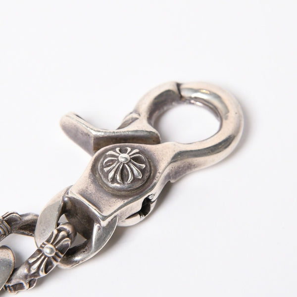 極美品 CHROME HEARTS オールド ファンシーリンク クリップ チョーカー ネックレス メンズ シルバーSV925 重量約195.7g 中古 4a007324