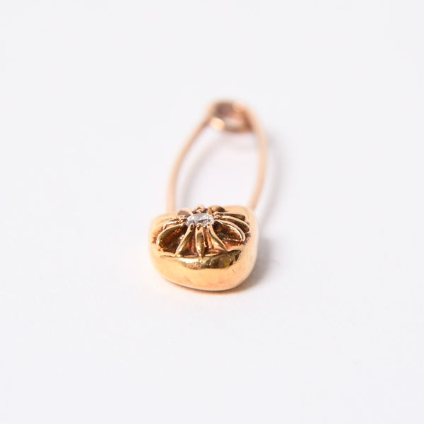 極美品 CHROME HEARTS クロムハーツ 22K パヴェダイヤ スモール セーフティピン 重量約3,5g 22KYG 22K 中古 4a007288