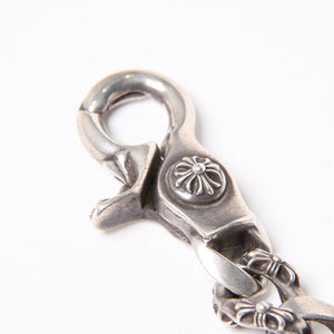 極美品 CHROME HEARTS オールド ファンシーリンク クリップ チョーカー ネックレス メンズ シルバーSV925 重量約195.7g 中古 4a007324
