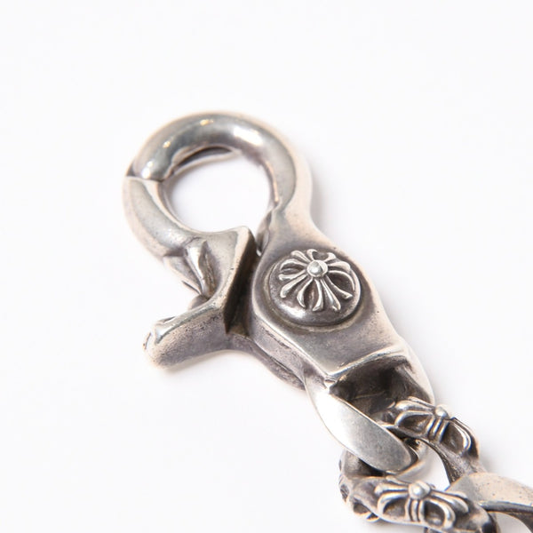 極美品 CHROME HEARTS オールド ファンシーリンク クリップ チョーカー ネックレス メンズ シルバーSV925 重量約195.7g 中古 4a007324