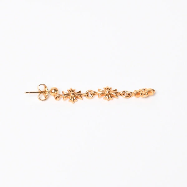 極美品 CHROME HEARTS クロムハーツ 22K タイニーE CHプラス 3ドロップピアス ダイヤモンド 重量約4.43g 中古 4a007332