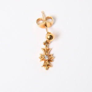 極美品 CHROME HEARTS クロムハーツ 22K ER TNY E PLS DROP1 DMND タイニーE CHプラス 1ドロップピアス 重量約1.62g ダイヤモンド 中古 4a007331