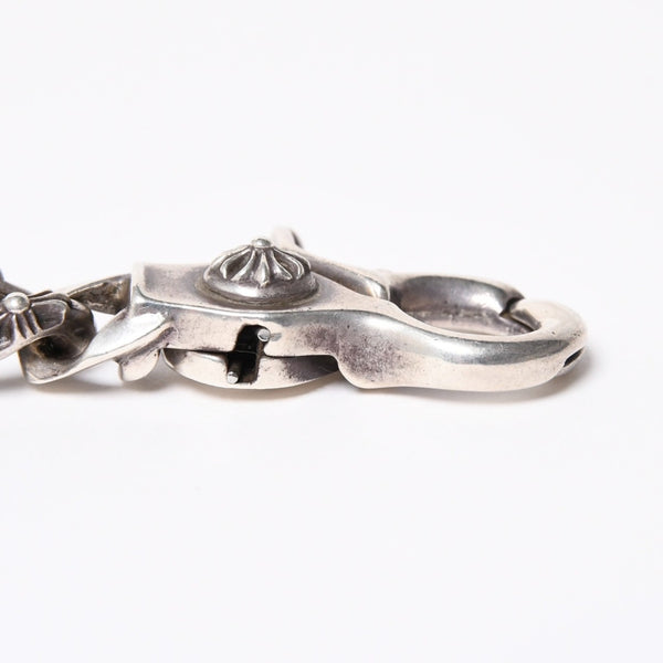 極美品 CHROME HEARTS オールド ファンシーリンク クリップ チョーカー ネックレス メンズ シルバーSV925 重量約195.7g 中古 4a007324
