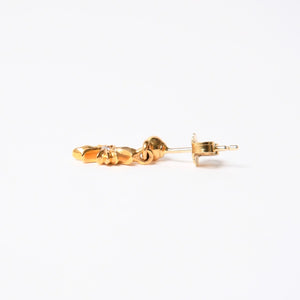 極美品 CHROME HEARTS クロムハーツ 22K ER TNY E PLS DROP1 DMND タイニーE CHプラス 1ドロップピアス 重量約1.62g ダイヤモンド 中古 4a007331