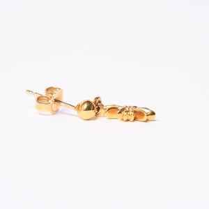 極美品 CHROME HEARTS クロムハーツ 22K ER TNY E PLS DROP1 DMND タイニーE CHプラス 1ドロップピアス 重量約1.62g ダイヤモンド 中古 4a007331