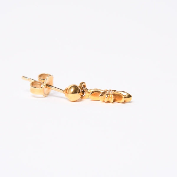 極美品 CHROME HEARTS クロムハーツ 22K ER TNY E PLS DROP1 DMND タイニーE CHプラス 1ドロップピアス 重量約1.62g ダイヤモンド 中古 4a007331