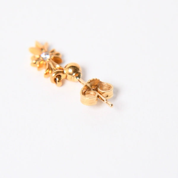 極美品 CHROME HEARTS クロムハーツ 22K ER TNY E PLS DROP1 DMND タイニーE CHプラス 1ドロップピアス 重量約1.62g ダイヤモンド 中古 4a007331