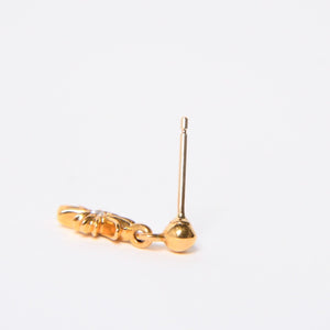 極美品 CHROME HEARTS クロムハーツ 22K ER TNY E PLS DROP1 DMND タイニーE CHプラス 1ドロップピアス 重量約1.62g ダイヤモンド 中古 4a007331