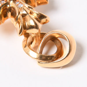 極美品 CHROME HEARTS クロムハーツ ダブルCHクロス WITH ベイル パヴェ ダイヤ ペンダントトップ チャーム 重量約36.1g 2011/.22K刻印 中古 4a007328
