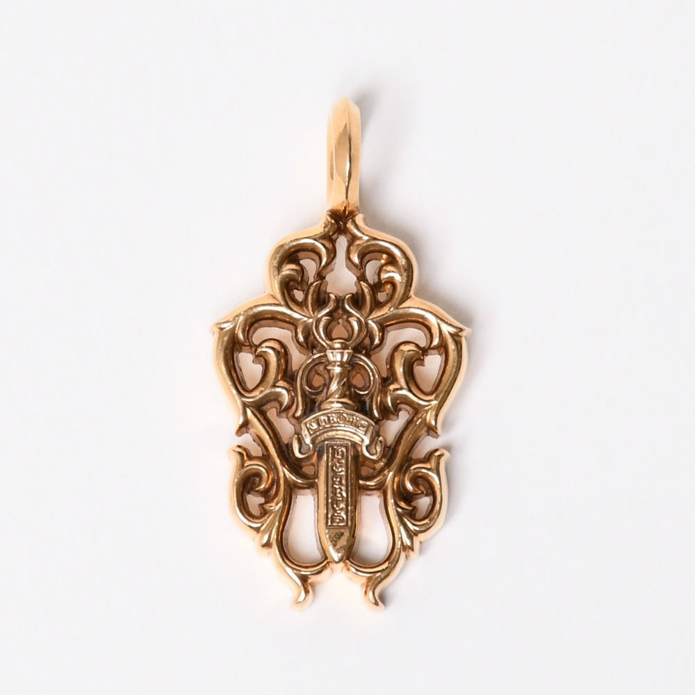 新品同様 CHROME HEARTS クロムハーツ VINE DAGGER ヴァインダガー ペンダントトップ チャーム 重量約23.8g 22K 中古 4a007325