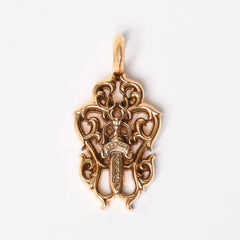 新品同様 CHROME HEARTS クロムハーツ VINE DAGGER ヴァインダガー ペンダントトップ チャーム 重量約23.8g 22K 中古 4a007325