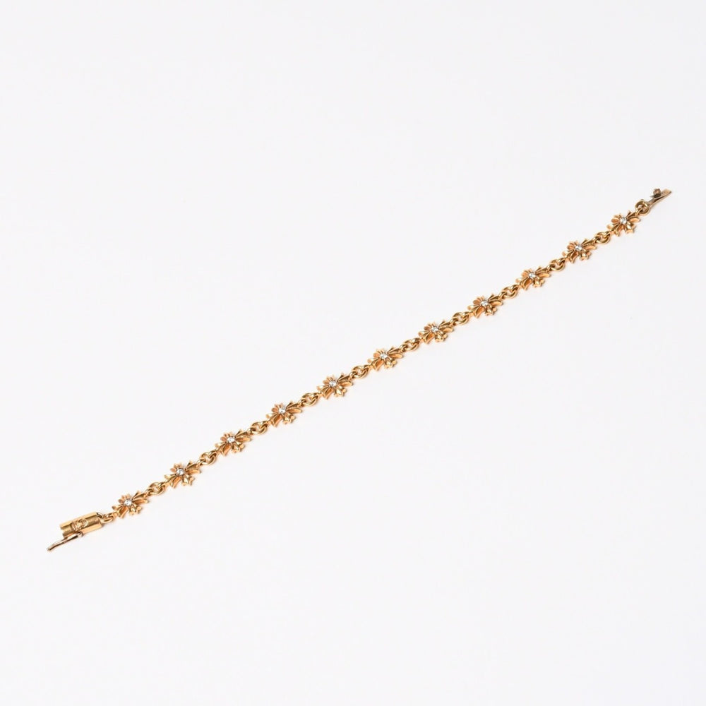 新品同様 CHROME HEARTS クロムハーツ タイニーE CH プラス ブレスレット ダイヤモンド 22K DIA 重量約14.5g 中古 4a007286