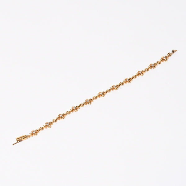 新品同様 CHROME HEARTS クロムハーツ タイニーE CH プラス ブレスレット ダイヤモンド 22K DIA 重量約14.5g 中古 4a007286