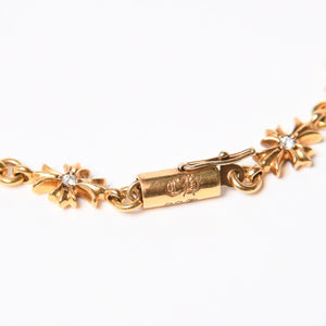新品同様 CHROME HEARTS クロムハーツ タイニーE CH プラス ブレスレット ダイヤモンド 22K DIA 重量約14.5g 中古 4a007286