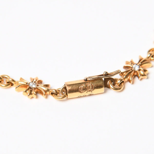 新品同様 CHROME HEARTS クロムハーツ タイニーE CH プラス ブレスレット ダイヤモンド 22K DIA 重量約14.5g 中古 4a007286