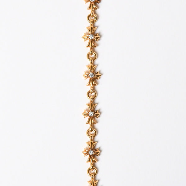 新品同様 CHROME HEARTS クロムハーツ タイニーE CH プラス ブレスレット ダイヤモンド 22K DIA 重量約14.5g 中古 4a007286