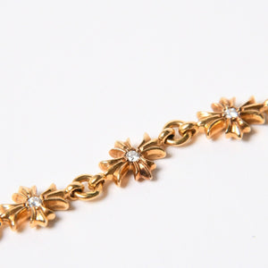 新品同様 CHROME HEARTS クロムハーツ タイニーE CH プラス ブレスレット ダイヤモンド 22K DIA 重量約14.5g 中古 4a007286