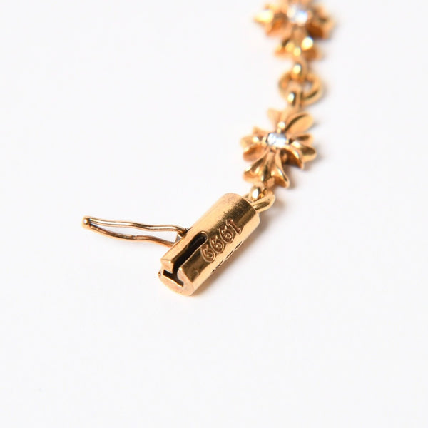 新品同様 CHROME HEARTS クロムハーツ タイニーE CH プラス ブレスレット ダイヤモンド 22K DIA 重量約14.5g 中古 4a007286