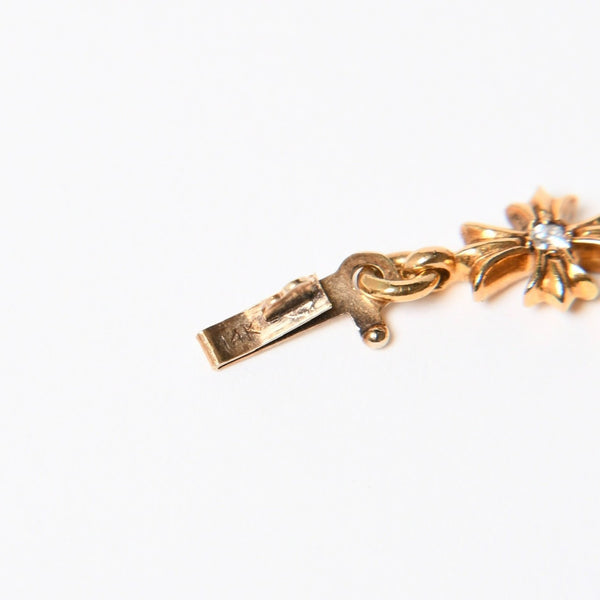 新品同様 CHROME HEARTS クロムハーツ タイニーE CH プラス ブレスレット ダイヤモンド 22K DIA 重量約14.5g 中古 4a007286