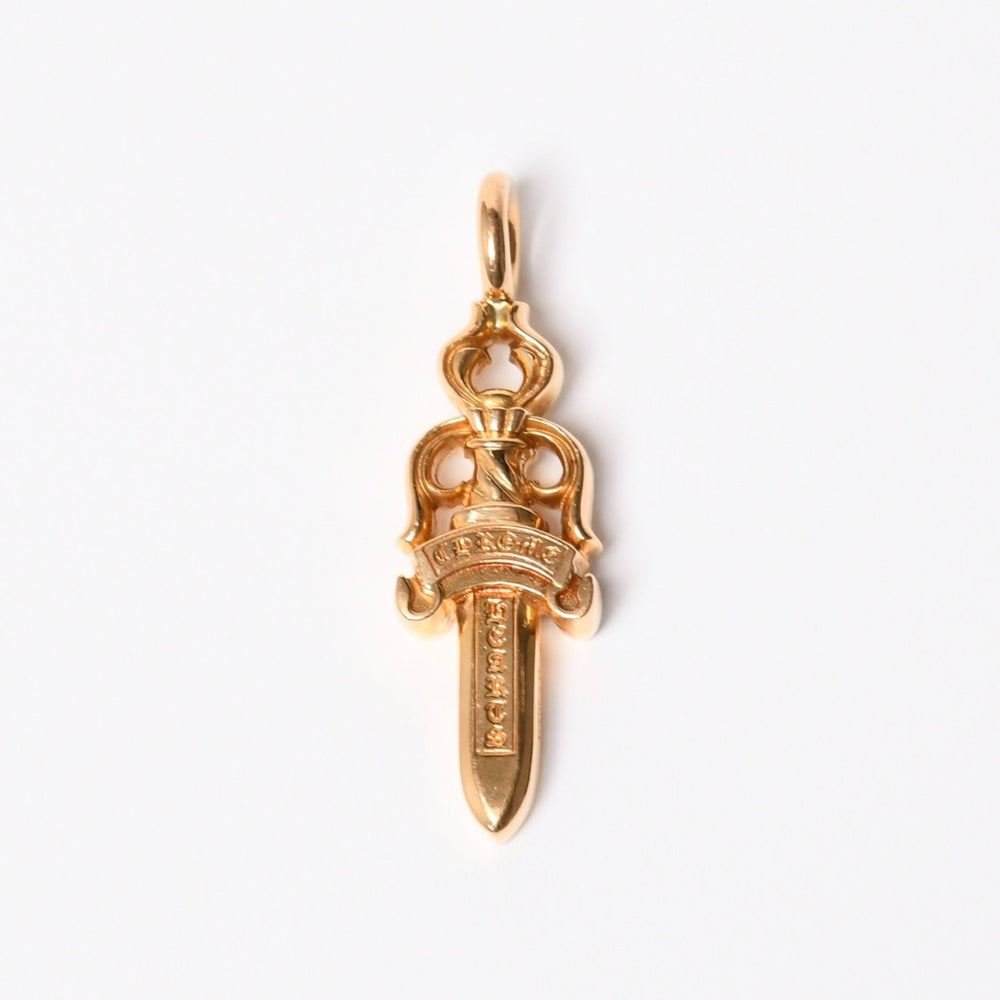 新品未使用 CHROME HEARTS クロムハーツ ダブルダガー ペンダント シルバーネックレストップ 22k 35,7g 中古 4a007277
