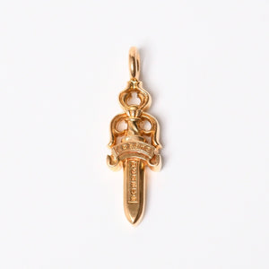 新品未使用 CHROME HEARTS クロムハーツ ダブルダガー ペンダント シルバーネックレストップ 22k 35,7g 中古 4a007277