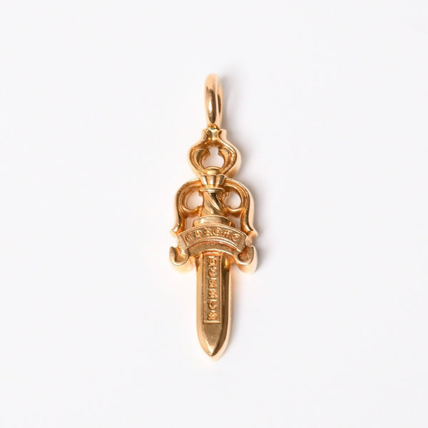 新品未使用 CHROME HEARTS クロムハーツ ダブルダガー ペンダント シルバーネックレストップ 22k 35,7g 中古 4a007277