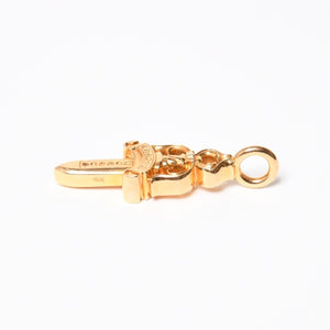 新品未使用 CHROME HEARTS クロムハーツ ダブルダガー ペンダント シルバーネックレストップ 22k 35,7g 中古 4a007277