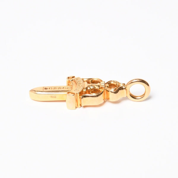新品未使用 CHROME HEARTS クロムハーツ ダブルダガー ペンダント シルバーネックレストップ 22k 35,7g 中古 4a007277