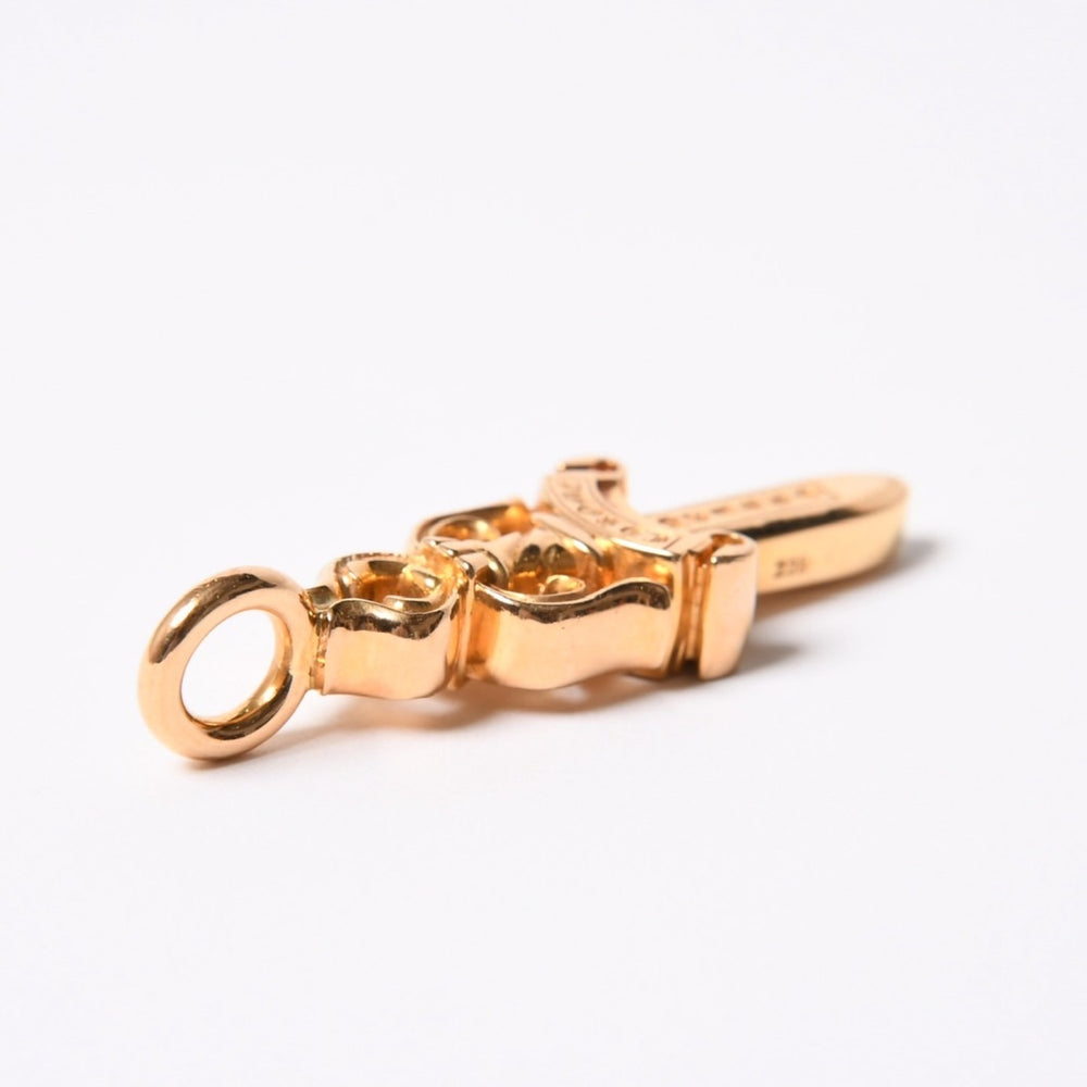 新品未使用 CHROME HEARTS クロムハーツ ダブルダガー ペンダント シルバーネックレストップ 22k 35,7g 中古 4a007277
