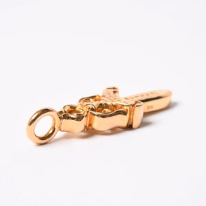 新品未使用 CHROME HEARTS クロムハーツ ダブルダガー ペンダント シルバーネックレストップ 22k 35,7g 中古 4a007277