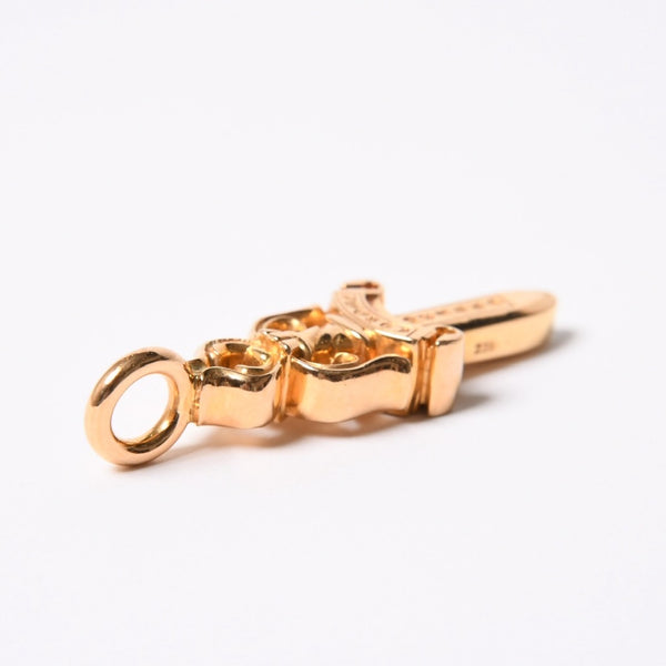 新品未使用 CHROME HEARTS クロムハーツ ダブルダガー ペンダント シルバーネックレストップ 22k 35,7g 中古 4a007277