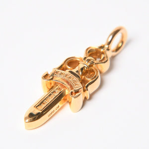 新品未使用 CHROME HEARTS クロムハーツ ダブルダガー ペンダント シルバーネックレストップ 22k 35,7g 中古 4a007277