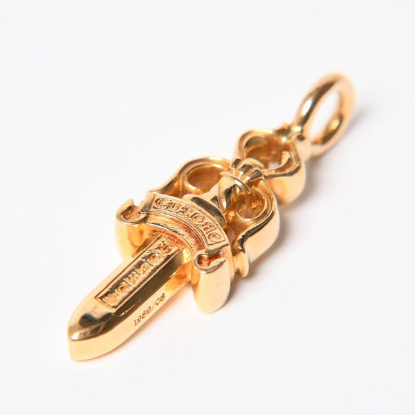 新品未使用 CHROME HEARTS クロムハーツ ダブルダガー ペンダント シルバーネックレストップ 22k 35,7g 中古 4a007277