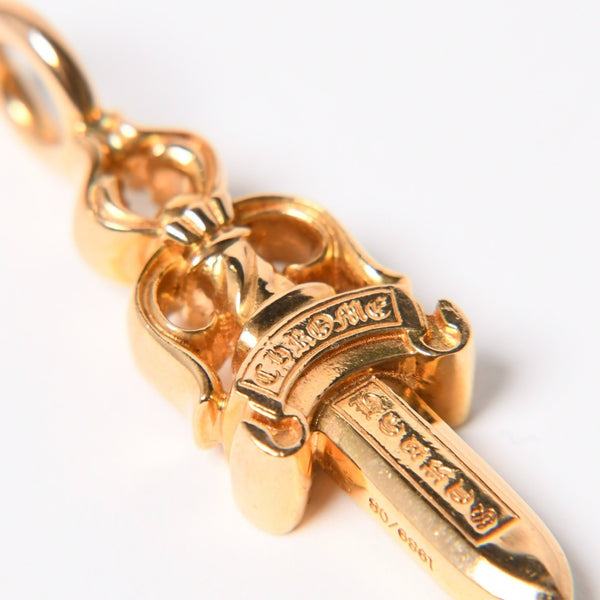 新品未使用 CHROME HEARTS クロムハーツ ダブルダガー ペンダント シルバーネックレストップ 22k 35,7g 中古 4a007277
