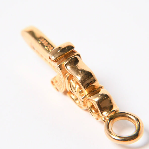 新品未使用 CHROME HEARTS クロムハーツ ダブルダガー ペンダント シルバーネックレストップ 22k 35,7g 中古 4a007277