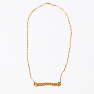 極美品 CHROME HEARTS クロムハーツ 22K スクロールラベル ロールチェーン ネックレス 重量13.16g 18インチ ゴールド 中古 4a007267