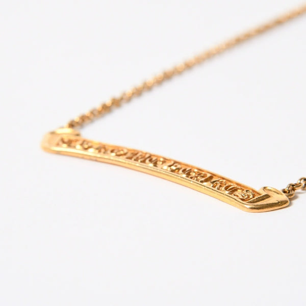 極美品 CHROME HEARTS クロムハーツ 22K スクロールラベル ロールチェーン ネックレス 重量13.16g 18インチ ゴールド 中古 4a007267