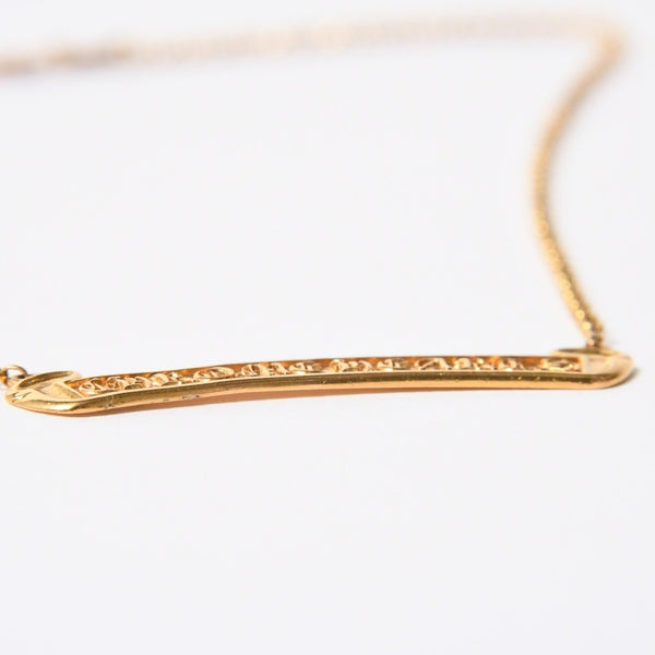 極美品 CHROME HEARTS クロムハーツ 22K スクロールラベル ロールチェーン ネックレス 重量13.16g 18インチ ゴールド 中古 4a007267