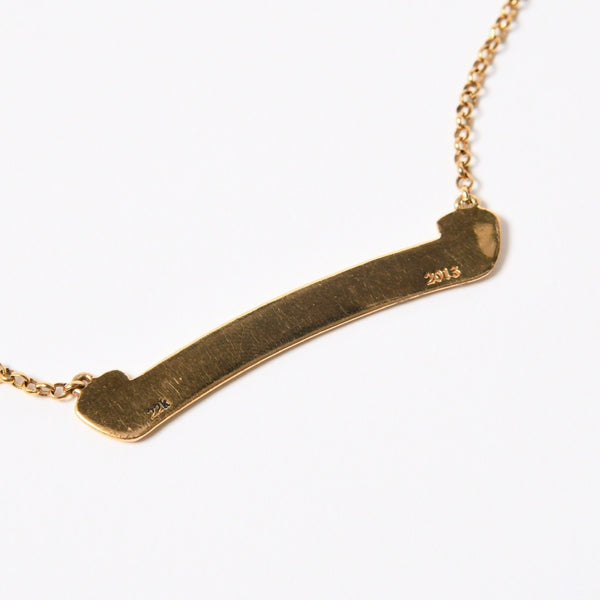 極美品 CHROME HEARTS クロムハーツ 22K スクロールラベル ロールチェーン ネックレス 重量13.16g 18インチ ゴールド 中古 4a007267