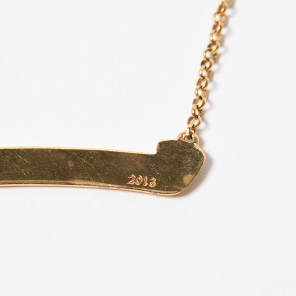 極美品 CHROME HEARTS クロムハーツ 22K スクロールラベル ロールチェーン ネックレス 重量13.16g 18インチ ゴールド 中古 4a007267