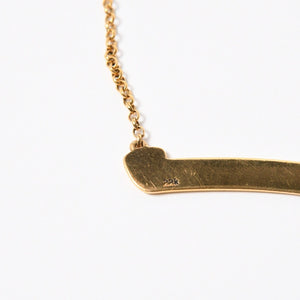 極美品 CHROME HEARTS クロムハーツ 22K スクロールラベル ロールチェーン ネックレス 重量13.16g 18インチ ゴールド 中古 4a007267
