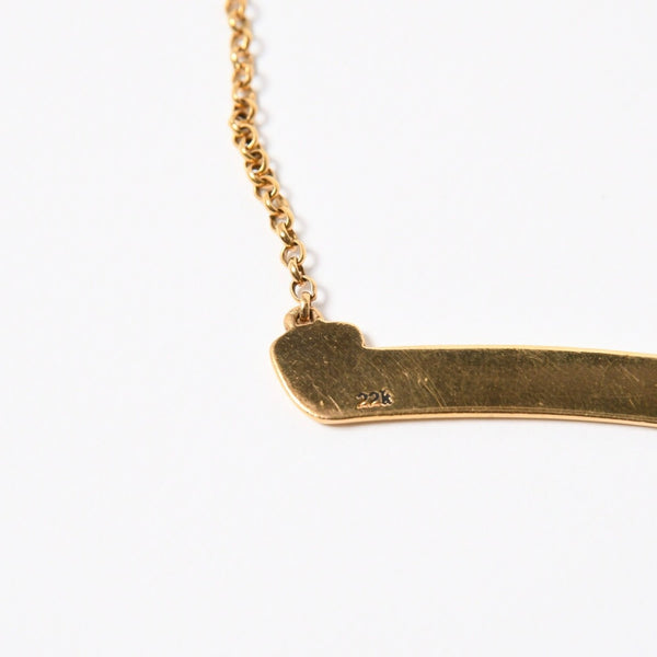 極美品 CHROME HEARTS クロムハーツ 22K スクロールラベル ロールチェーン ネックレス 重量13.16g 18インチ ゴールド 中古 4a007267