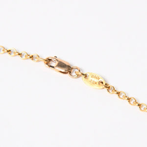 極美品 CHROME HEARTS クロムハーツ 22K スクロールラベル ロールチェーン ネックレス 重量13.16g 18インチ ゴールド 中古 4a007267