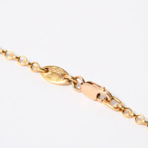 極美品 CHROME HEARTS クロムハーツ 22K スクロールラベル ロールチェーン ネックレス 重量13.16g 18インチ ゴールド 中古 4a007267