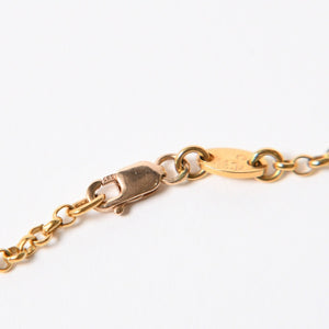 極美品 CHROME HEARTS クロムハーツ 22K スクロールラベル ロールチェーン ネックレス 重量13.16g 18インチ ゴールド 中古 4a007267